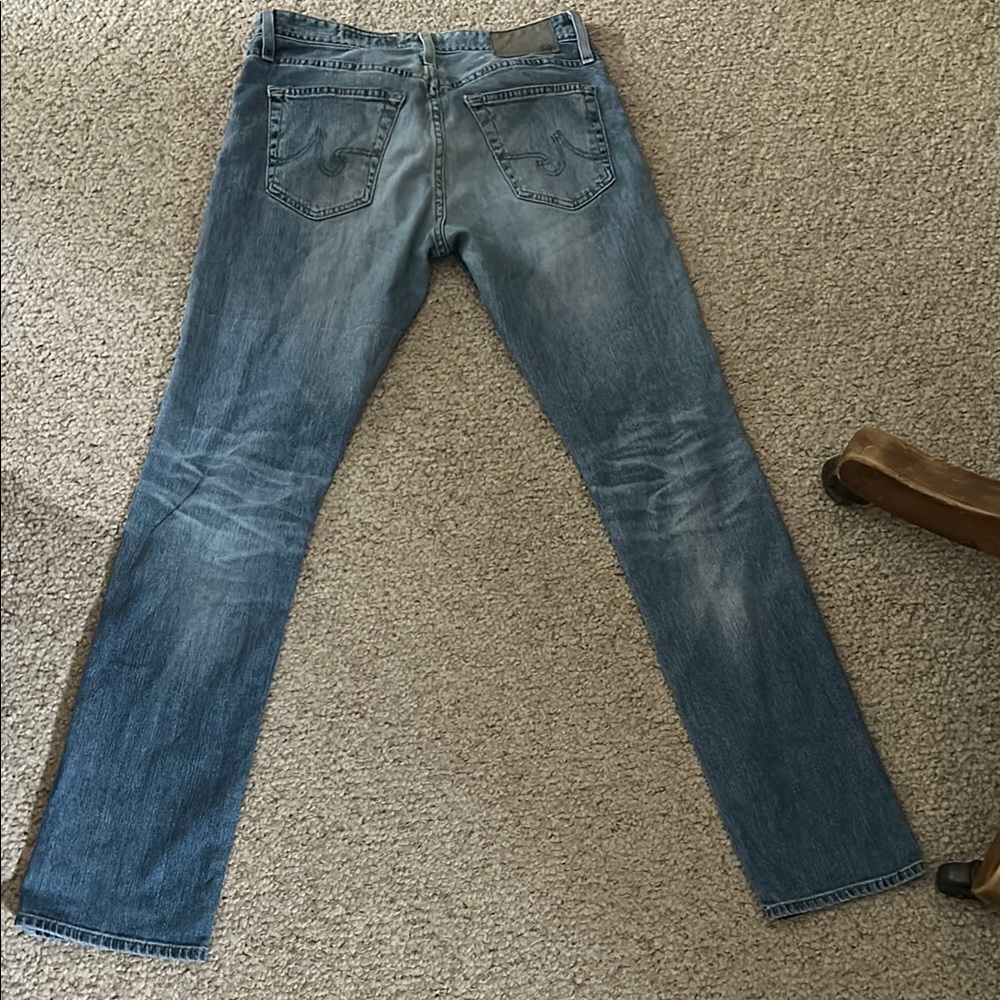 Ag Adriano Goldschmied Blue Straight Leg Jeans Everett 30/32